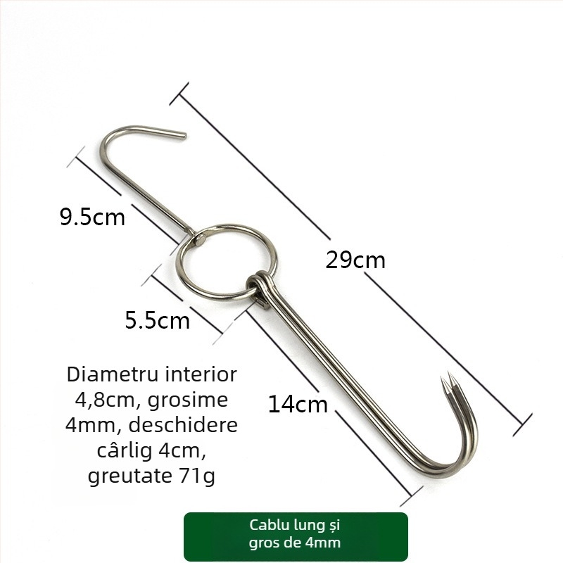 Frigărui pentru grătar din oțel inoxidabil, design neregulat, cârlige duble, Rongyang