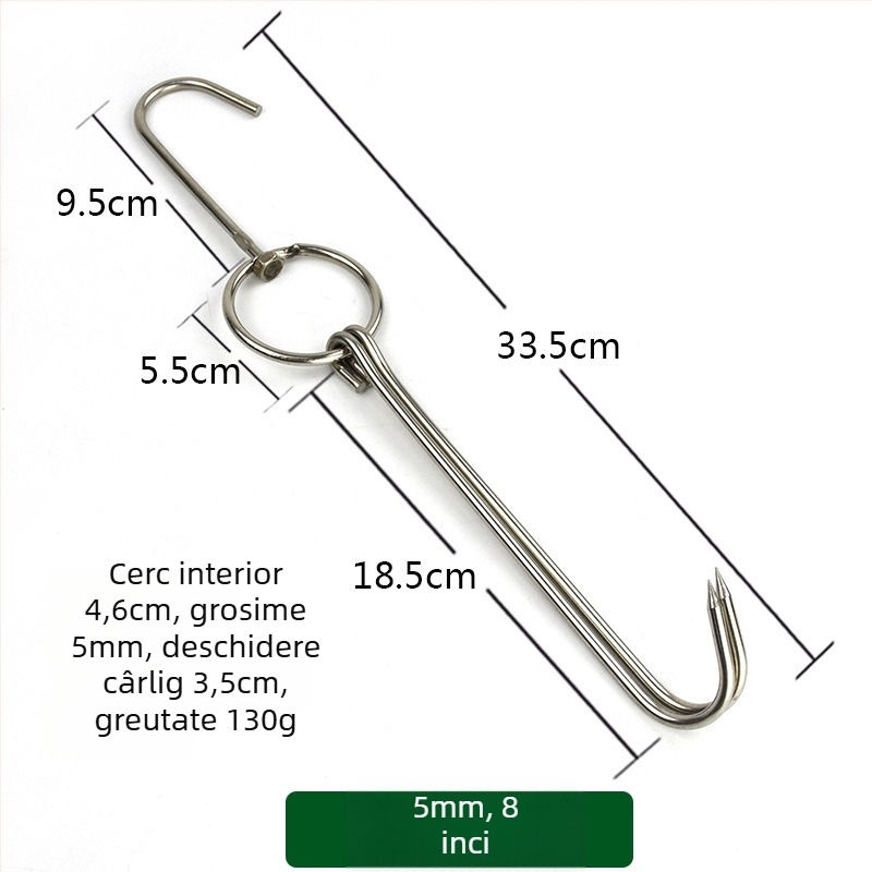 Frigărui pentru grătar din oțel inoxidabil, design neregulat, cârlige duble, Rongyang