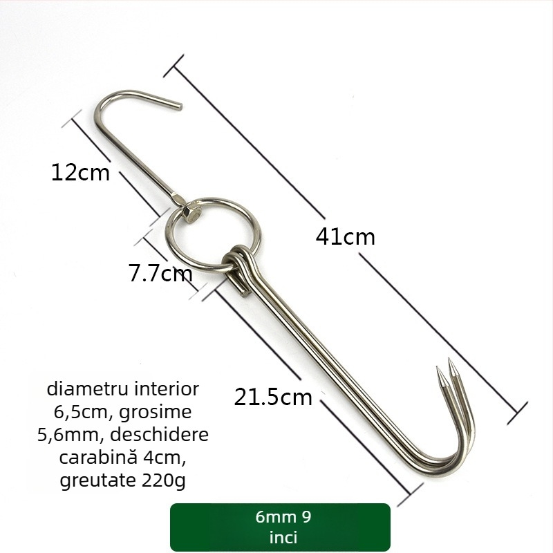 Frigărui pentru grătar din oțel inoxidabil, design neregulat, cârlige duble, Rongyang