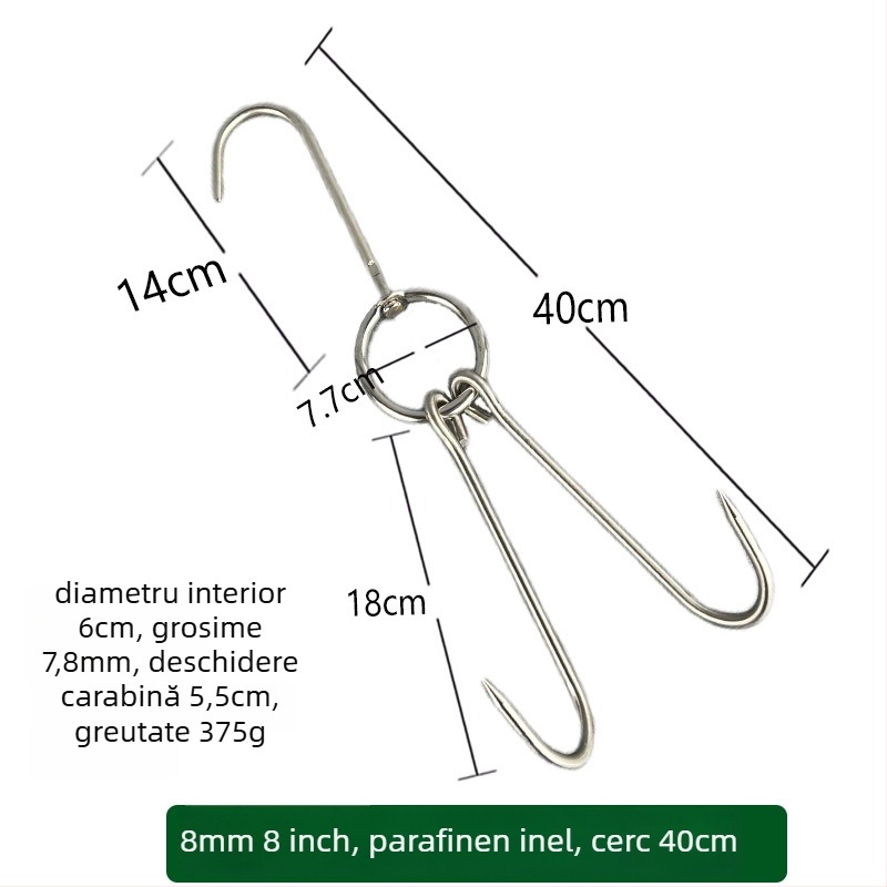 Frigărui pentru grătar din oțel inoxidabil, design neregulat, cârlige duble, Rongyang