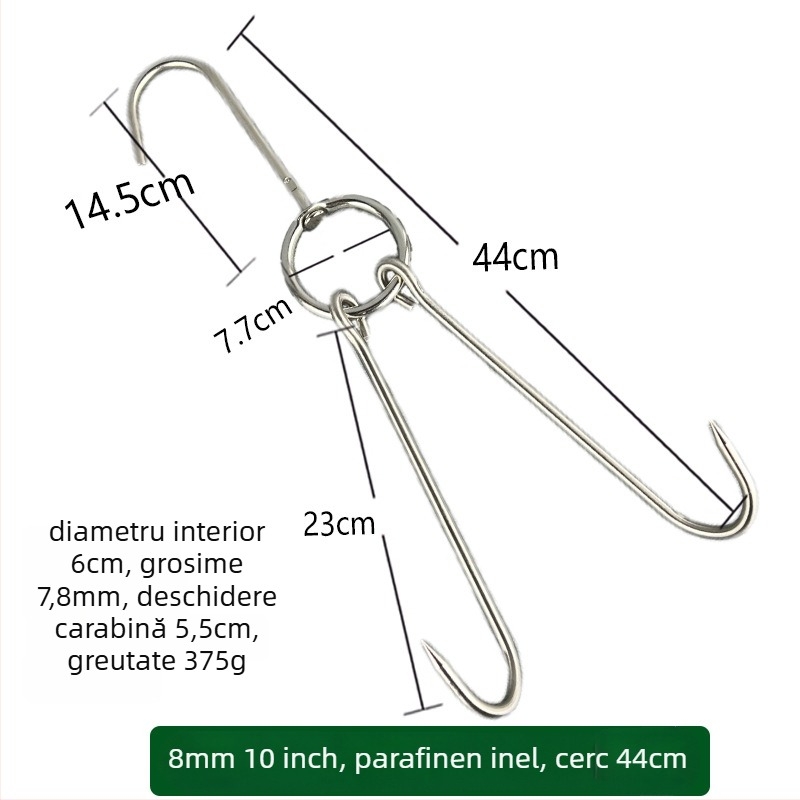 Frigărui pentru grătar din oțel inoxidabil, design neregulat, cârlige duble, Rongyang