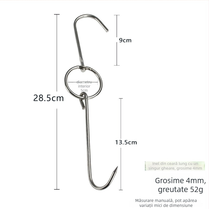 Frigărui pentru grătar din oțel inoxidabil, design neregulat, cârlige duble, Rongyang