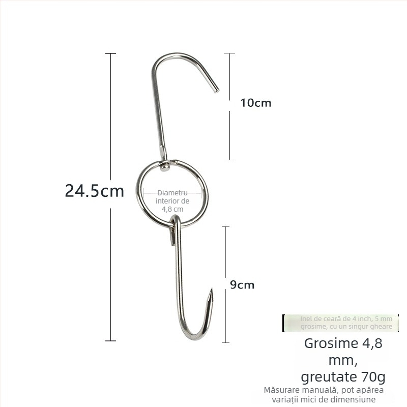 Frigărui pentru grătar din oțel inoxidabil, design neregulat, cârlige duble, Rongyang