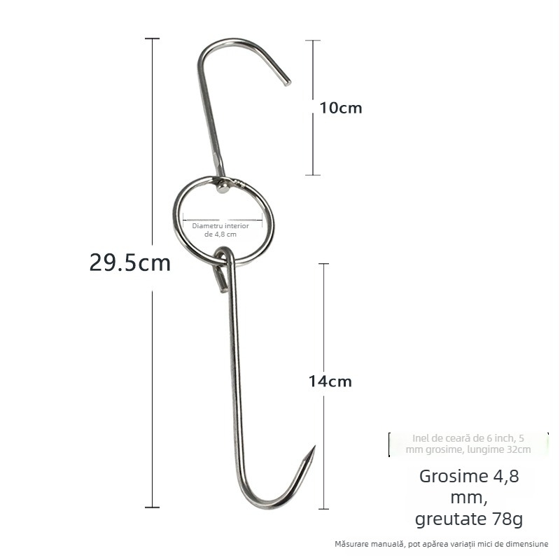 Frigărui pentru grătar din oțel inoxidabil, design neregulat, cârlige duble, Rongyang