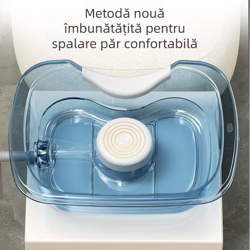 Vas de spălat păr acasă, în poziție orizontală, din plastic, pentru vârstnici, gravide și pacienți în îngrijire la pat (Material: Plastic; Marcă: Altă; Specificație: 1)