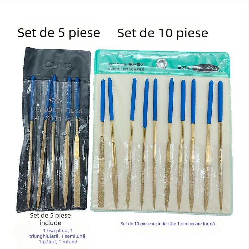 Chaohuidong fișe diamantate electroplate din aliaj, pentru prelucrarea sticlei — forme asortate: semicerc, plat, triunghi