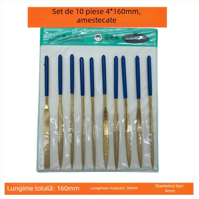 Chaohuidong fișe diamantate electroplate din aliaj, pentru prelucrarea sticlei — forme asortate: semicerc, plat, triunghi