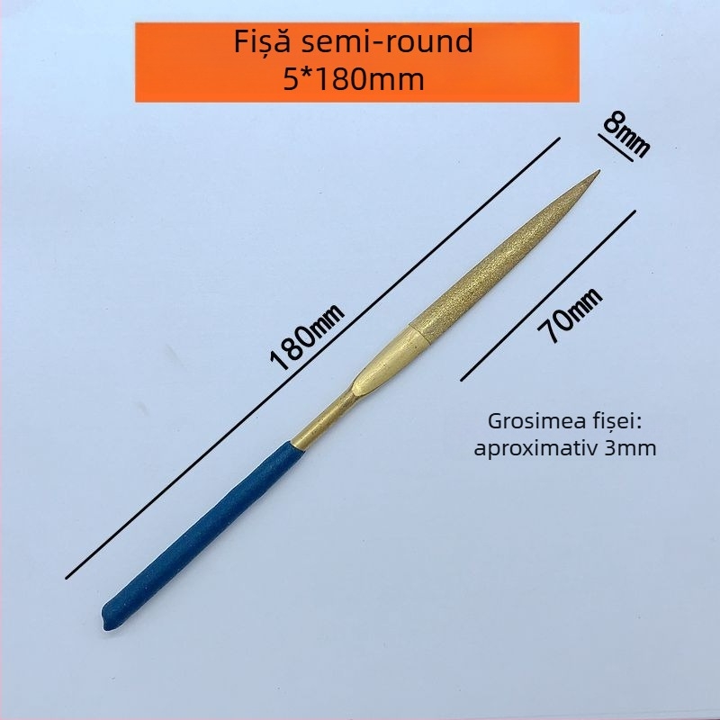 Chaohuidong fișe diamantate electroplate din aliaj, pentru prelucrarea sticlei — forme asortate: semicerc, plat, triunghi