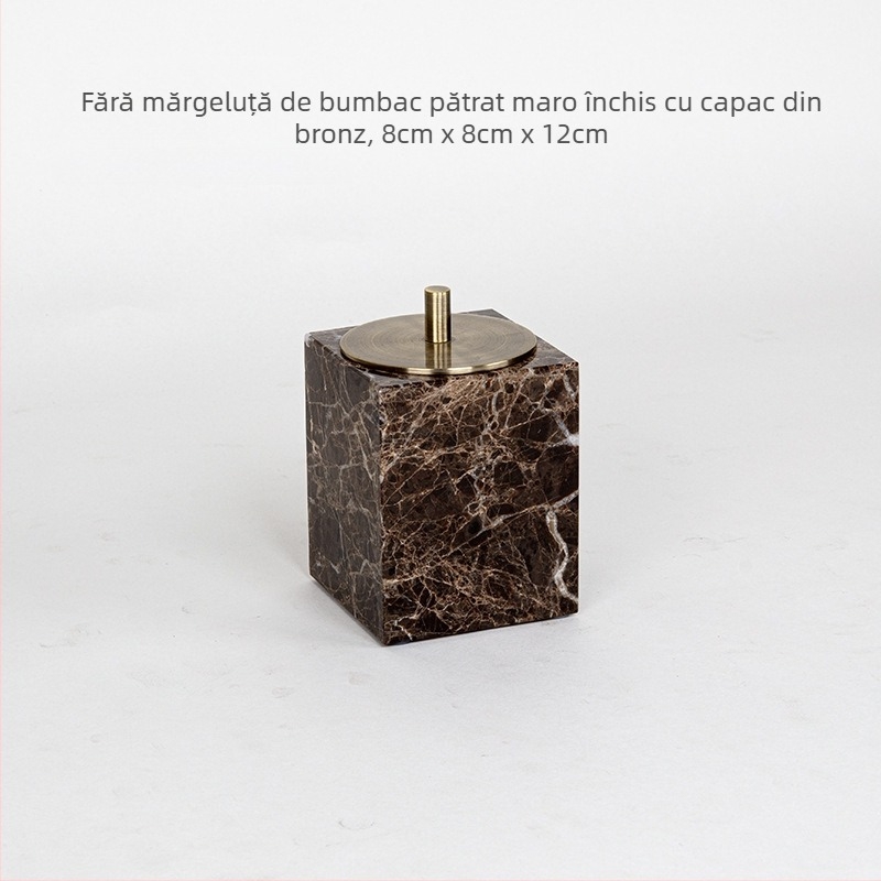 Set de baie din marmură, șase piese, cu tavă decorativă, personalizare și imprimare siglă