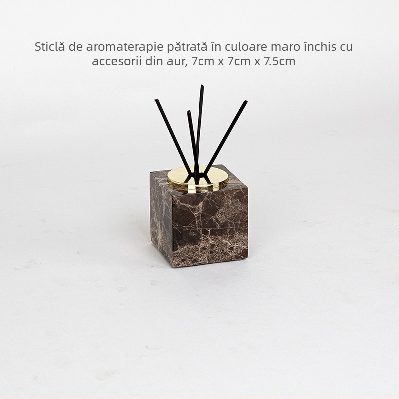 Set de baie din marmură, șase piese, cu tavă decorativă, personalizare și imprimare siglă