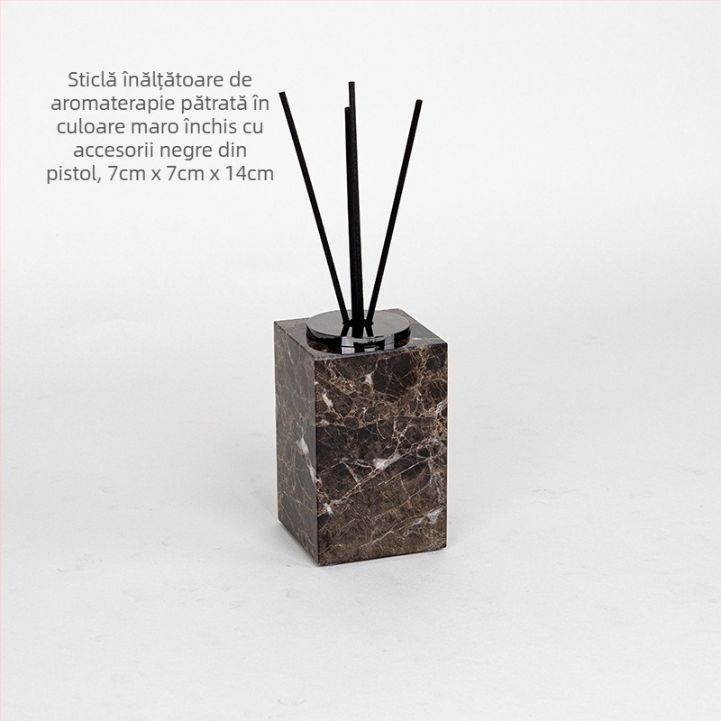 Set de baie din marmură, șase piese, cu tavă decorativă, personalizare și imprimare siglă