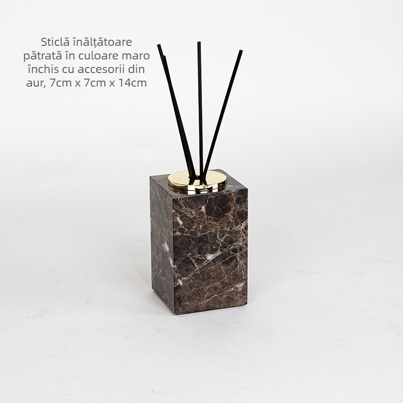 Set de baie din marmură, șase piese, cu tavă decorativă, personalizare și imprimare siglă