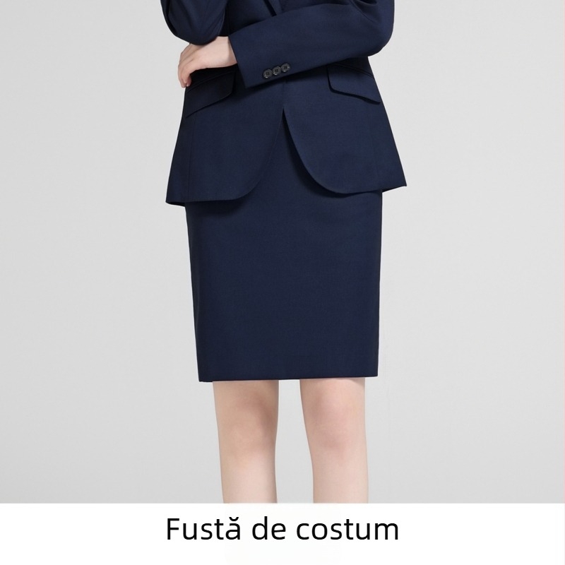 Set costum bărbătesc cu model Houndstooth, lavabil la mașină, închidere cu două nasturi, rever plat, amestec poliester