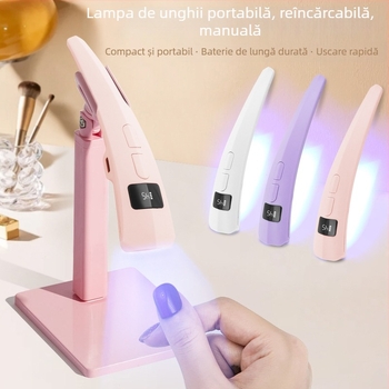 Lampă pentru unghii C30 portabilă – afișaj multi-funcțional, baterie încorporată, uscare rapidă gel