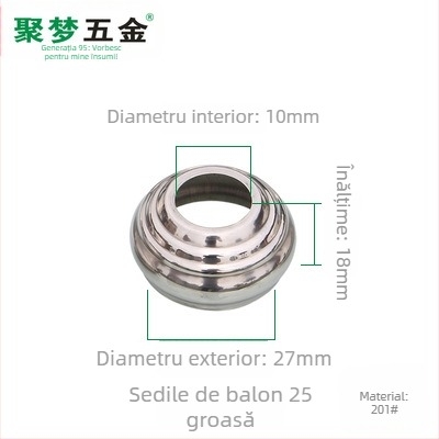 Bază pentru steag din oțel inoxidabil și suport, model 25–120 mm, placare electro, stil modern