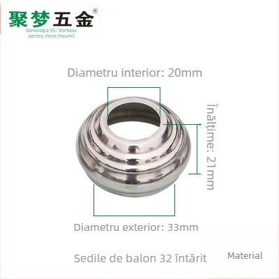 Bază pentru steag din oțel inoxidabil și suport, model 25–120 mm, placare electro, stil modern