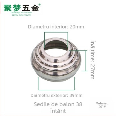 Bază pentru steag din oțel inoxidabil și suport, model 25–120 mm, placare electro, stil modern