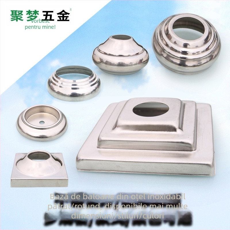 Bază pentru steag din oțel inoxidabil și suport, model 25–120 mm, placare electro, stil modern