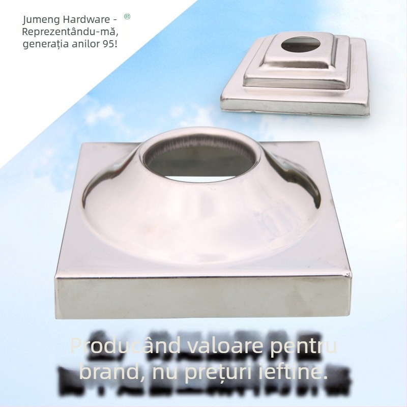 Bază pentru steag din oțel inoxidabil și suport, model 25–120 mm, placare electro, stil modern