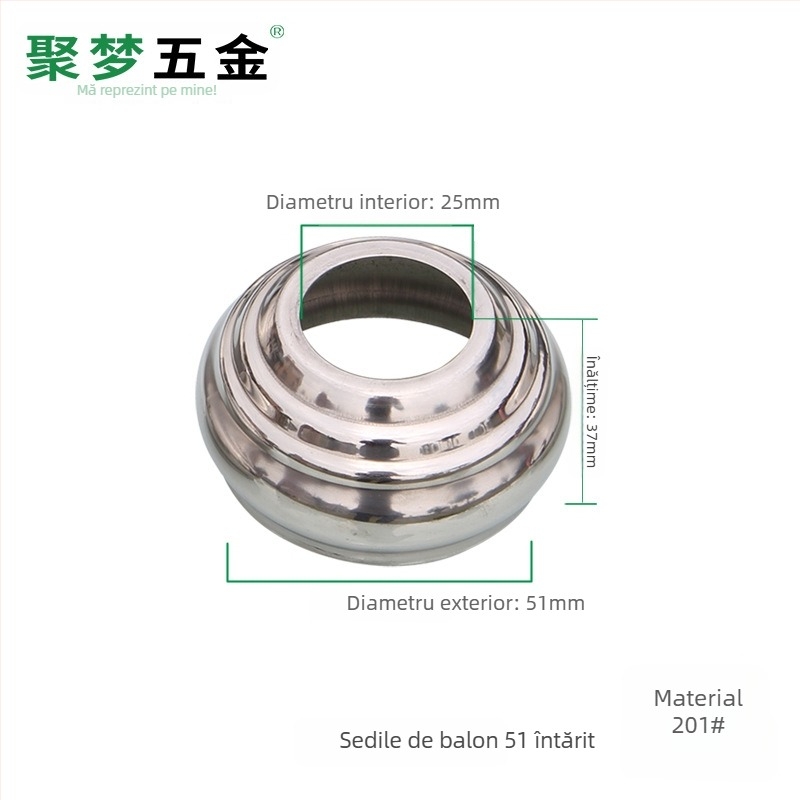 Bază pentru steag din oțel inoxidabil și suport, model 25–120 mm, placare electro, stil modern