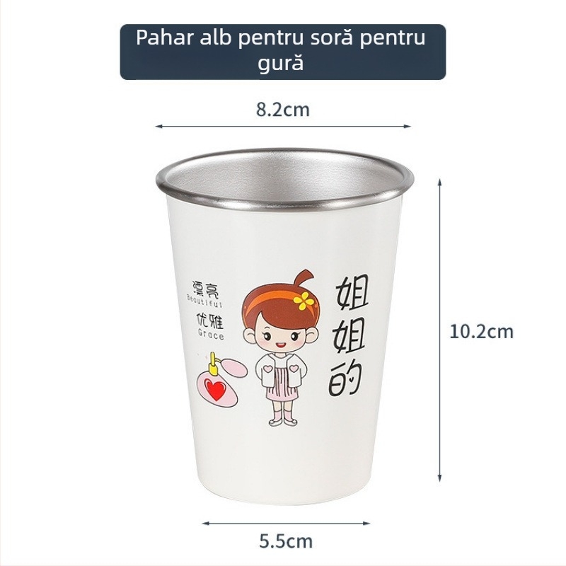 Ceaşa pentru periute de dinți, montată pe perete, pentru familie, material: floare de mătase