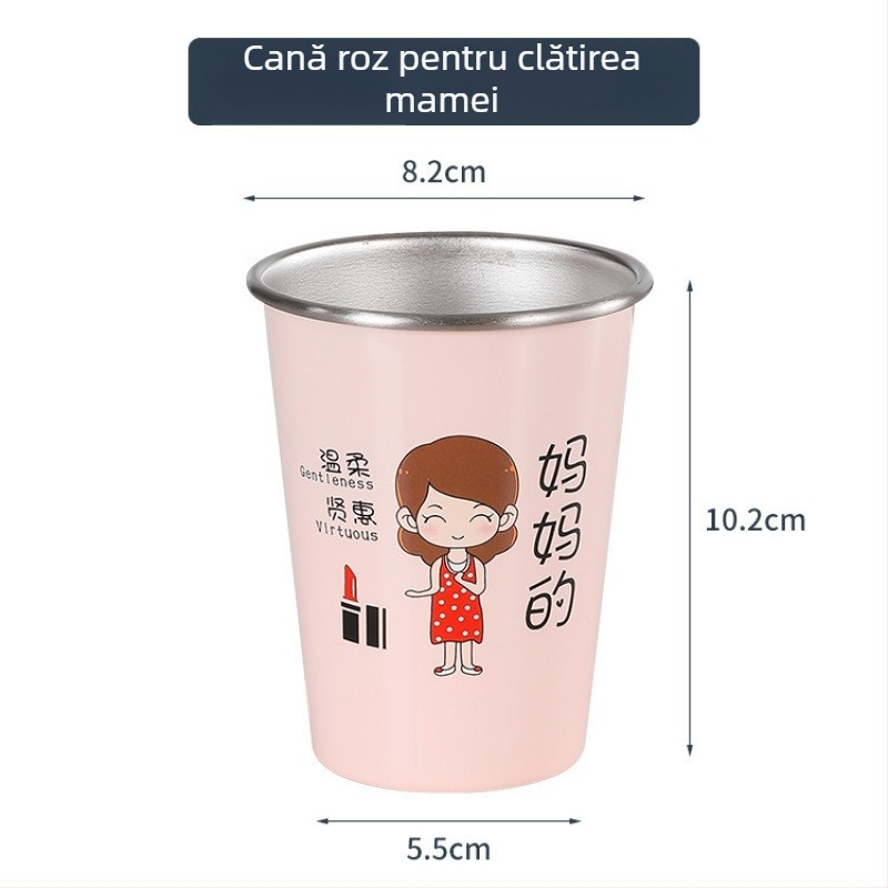 Ceaşa pentru periute de dinți, montată pe perete, pentru familie, material: floare de mătase