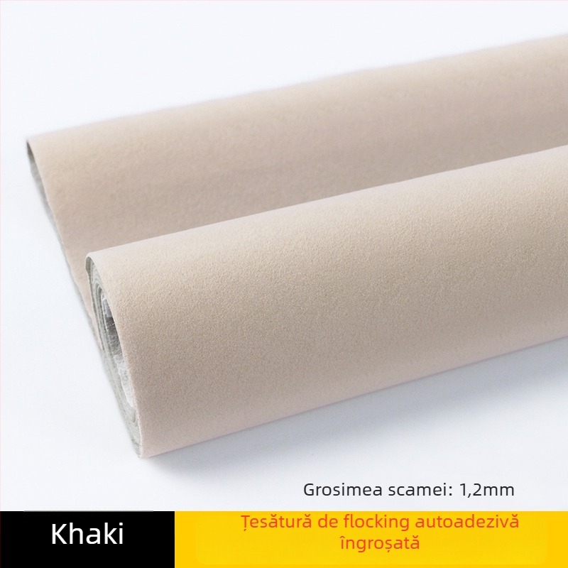 Țesătură velur cu flok autoadezivă, bază adezivă, fibră sintetică, protecție absorbantă a luminii, aplicare directă