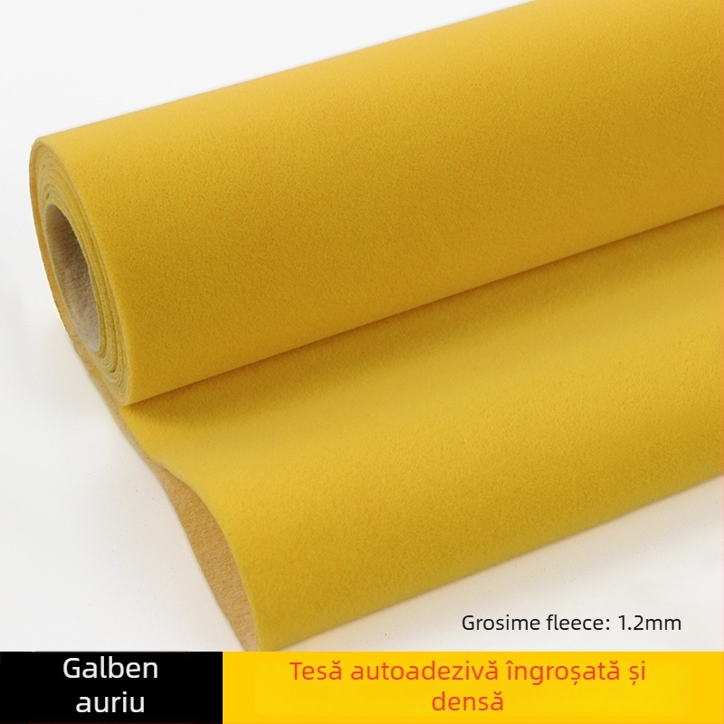 Țesătură velur cu flok autoadezivă, bază adezivă, fibră sintetică, protecție absorbantă a luminii, aplicare directă