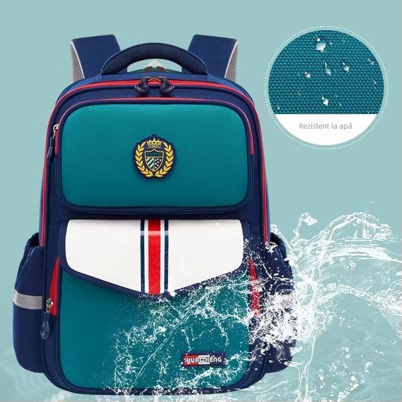 Rucsac școlar cu protecție a coloanei, din Oxford, capacitate mare, respirant și ultraușor pentru clasele 1–6