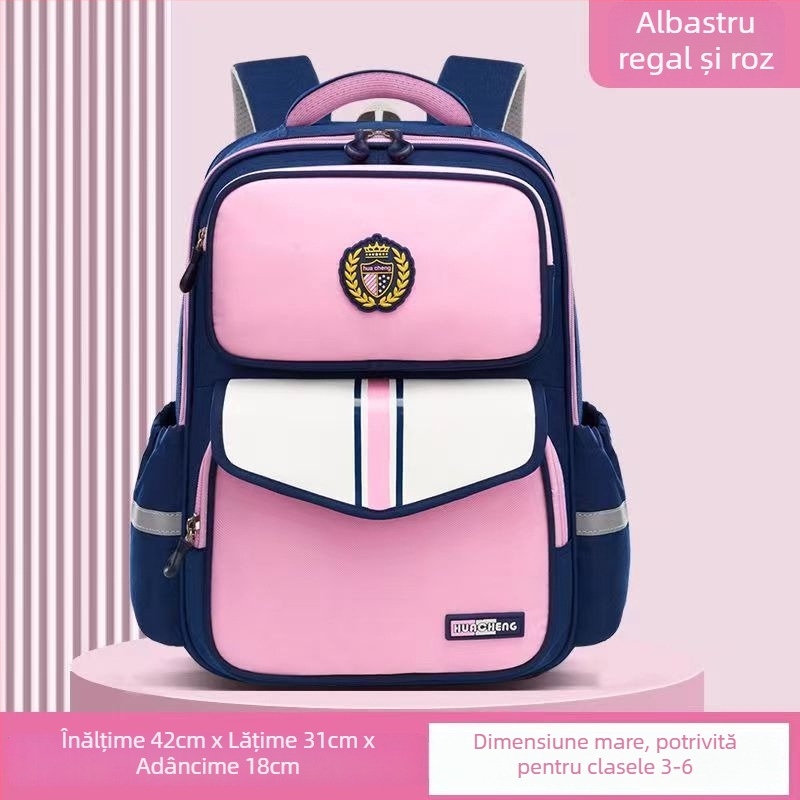 Rucsac școlar cu protecție a coloanei, din Oxford, capacitate mare, respirant și ultraușor pentru clasele 1–6