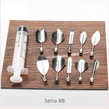 Duză de decorare pentru patiserie – oțel inoxidabil, formă neregulată, unealtă de decorare