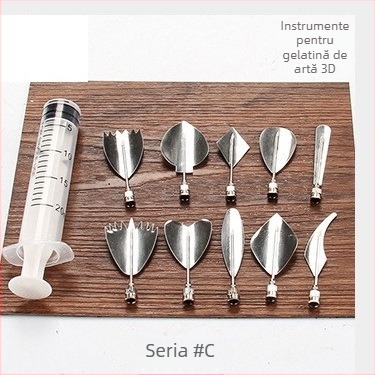 Duză de decorare pentru patiserie – oțel inoxidabil, formă neregulată, unealtă de decorare