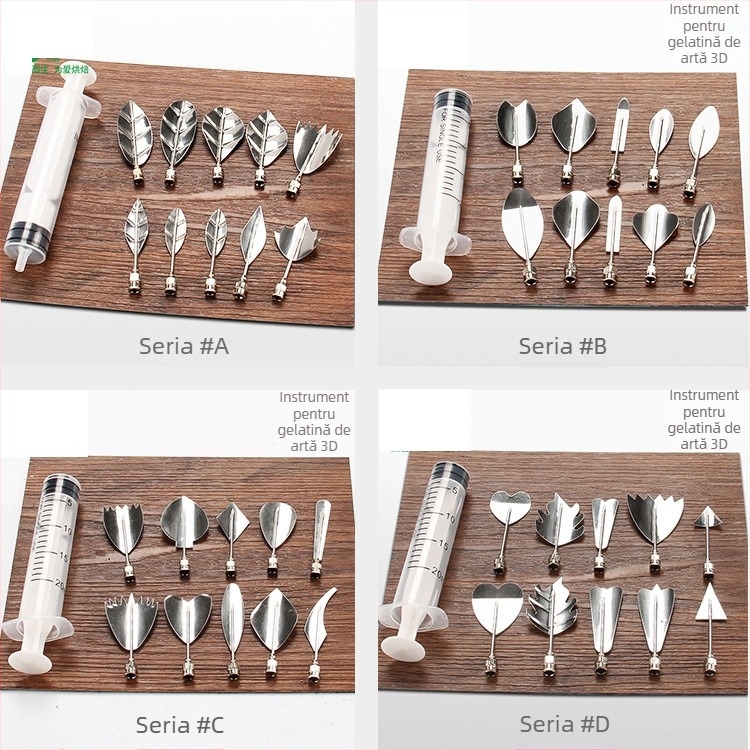 Duză de decorare pentru patiserie – oțel inoxidabil, formă neregulată, unealtă de decorare