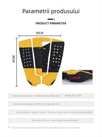 Covoraș antiderapant pentru placa de surf – EVA – potrivit pentru toate aplicațiile – Marca Yi Yi