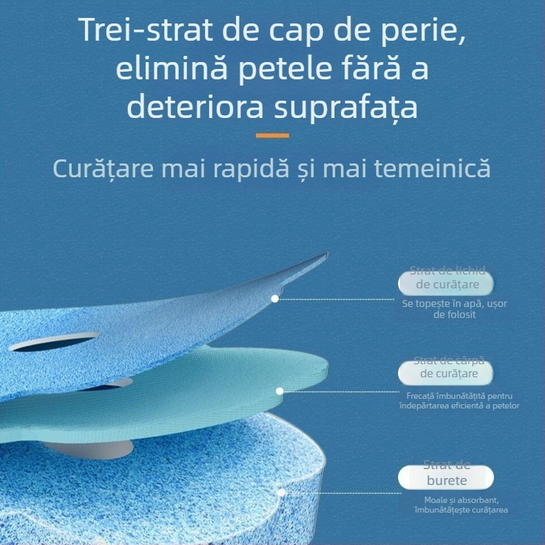 Set de perie de toaletă de unică folosință, montat pe perete, lavabil, capete antibacteriene (24/48/72) și arome: lămâie, lavandă, ocean