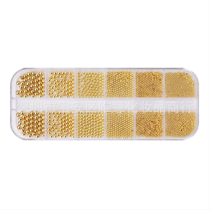 Monja set de mărgele metalice pentru unghii, ambalat într-o bandă lungă, model Candy, 67 g