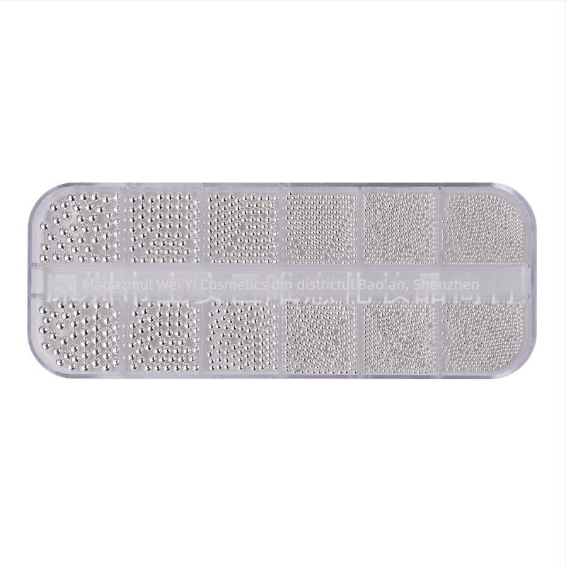 Monja set de mărgele metalice pentru unghii, ambalat într-o bandă lungă, model Candy, 67 g