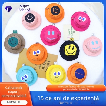 Huayang Portofel pentru Monede, Poliester, Model Zâmbet, Stil Urban Minimalist, Unisex, Căptușit cu Oxford