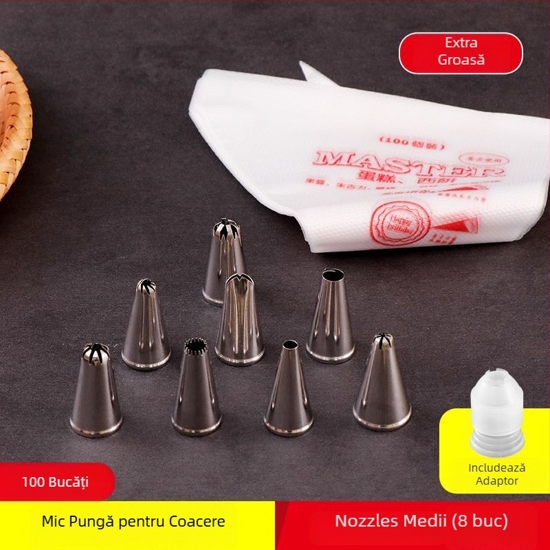 Pungă pentru decorare din PET, set de 100 bucăți, Little Chef Girl