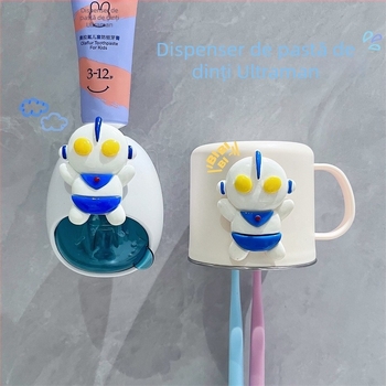 Dozator de pastă de dinți - complet automat, montat pe perete, fără găuri, dozare exactă, cod 2410049