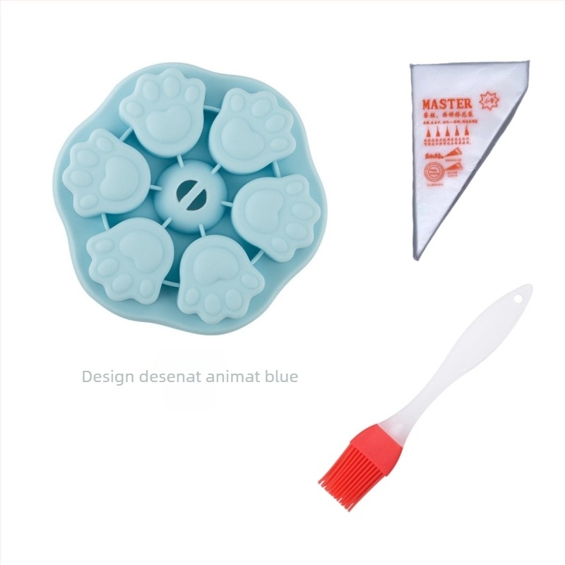 Formă din silicon pentru hrănire bebeluș la abur și coacere – formă de tort, design desen animat, formă neregulată, utilizare în familie