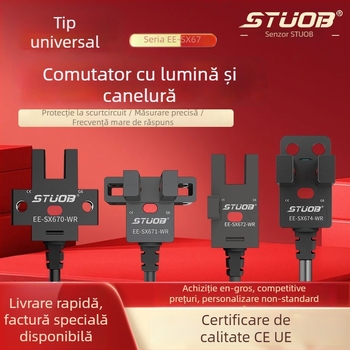 Comutator fotoelectric cu configurație U, tip prin fascicul, STUOB FM-SM670-WR / FM-SM672-WR / FM-SM674-WR / FM-SM671-WR, distanță de detecție 5 mm