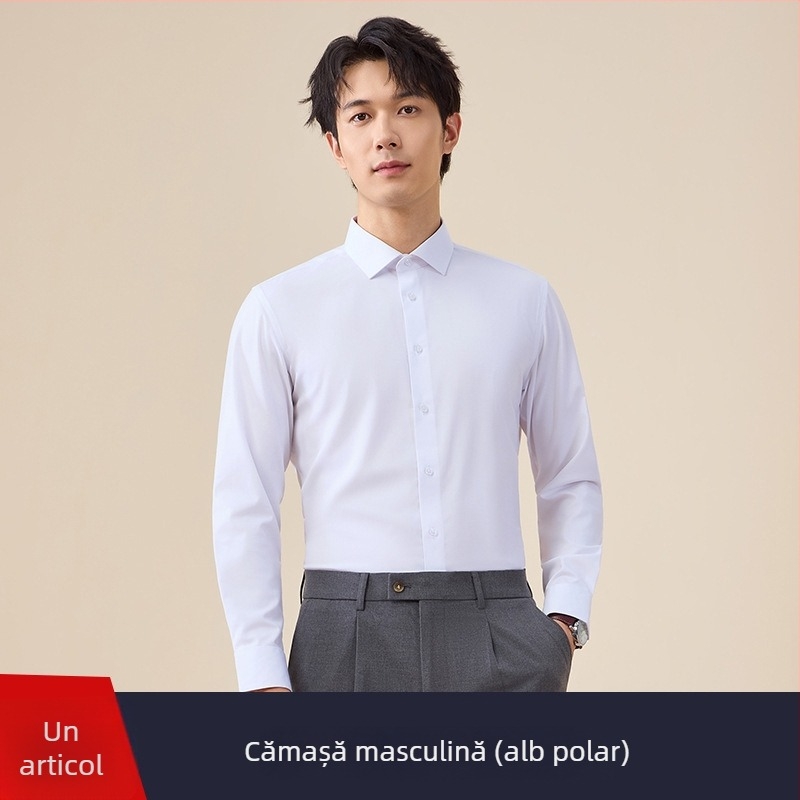 Costum bărbătesc cu nasturi dubli, croială slim, rever plat, deschidere centrală la spate, poliester 67,8%