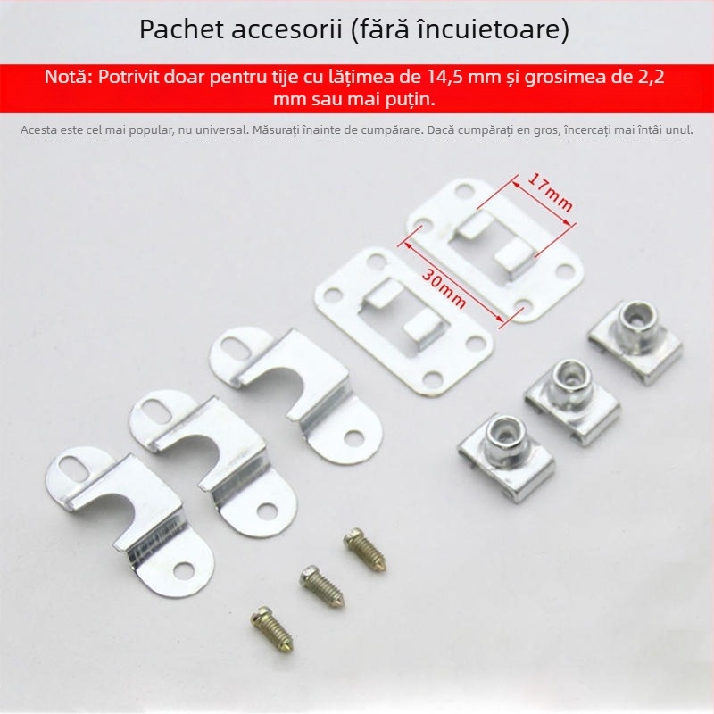 Încuietoare pentru sertarul lateral al biroului cu interblocare triplă pentru dosare — aliaj zinc, cap cilindru