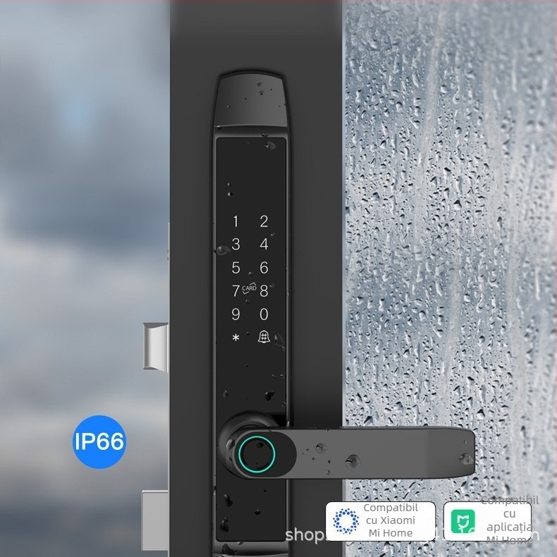 Bear Whale D1 Încuietoare electronică cu amprentă și parolă pentru uși glisante din aluminiu