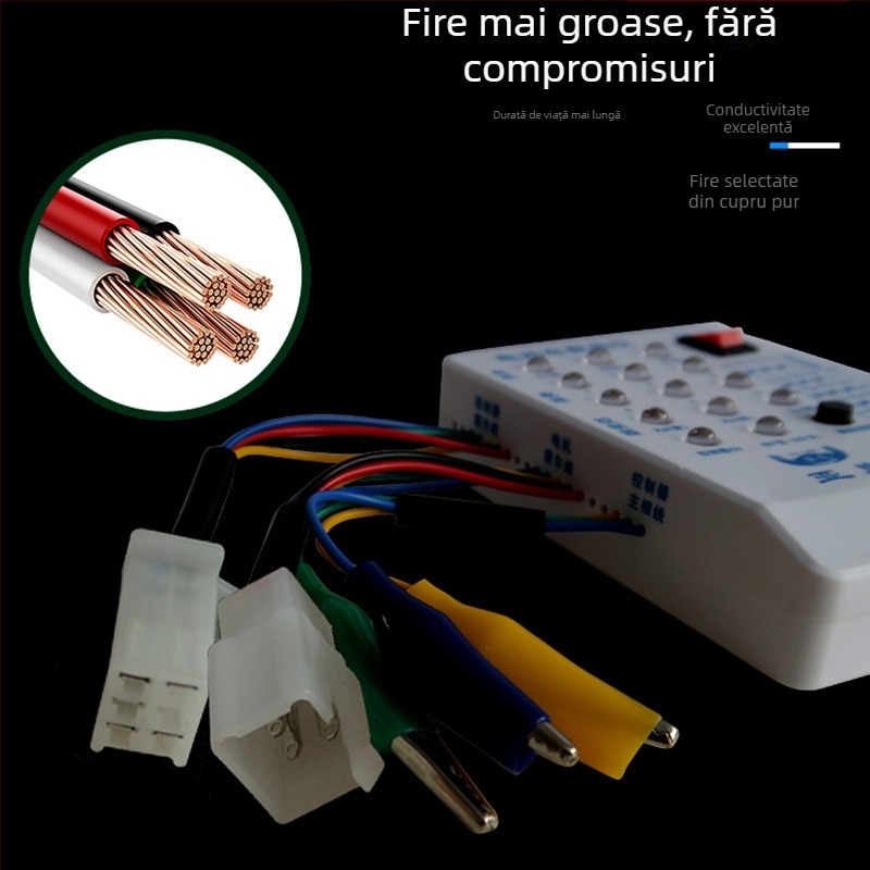 Dispozitiv Yalan pentru alinierea rapidă a fazelor în cablajul vehiculelor electrice, pentru testarea unității de control a motorului