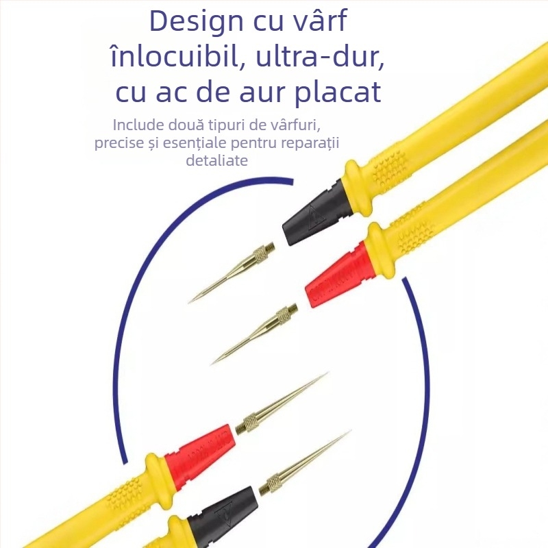 Led de test universal pentru multimetru Rp15 cu sondă înlocuibilă ultra-fină, silicon moale, destinat reparațiilor