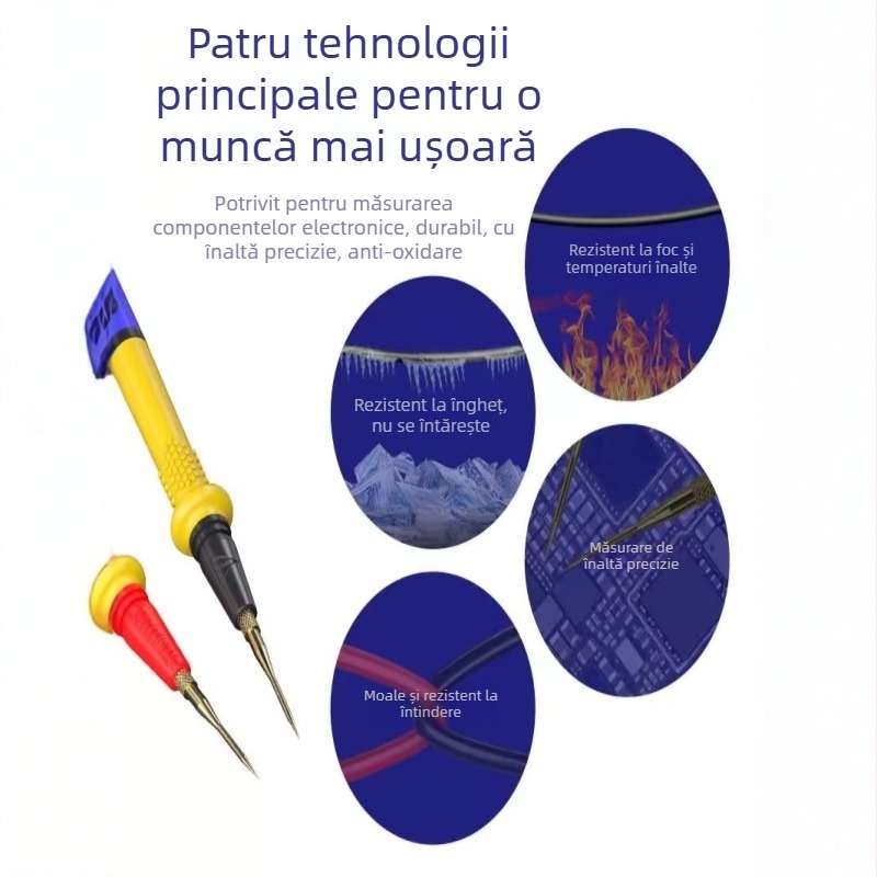 Led de test universal pentru multimetru Rp15 cu sondă înlocuibilă ultra-fină, silicon moale, destinat reparațiilor