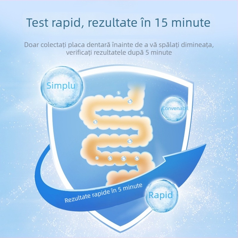 Kit de test Helicobacter pylori pentru acasă, de unică folosință, sterilizare UV, 1 test în cutie, depozitare 4–30°C.