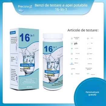 Hartie de test pentru calitatea apei potabile, 16 în 1, model W-16, brand Precision, origine Jilin Changchun